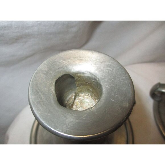 Everlast Pewter Candle Holders Vintage Hand crafted early American silver - Picture 3 of 9